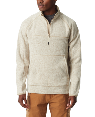 Bass Outdoor Men's Quarter-zip Long Sleeve Pullover Sweater In Trench