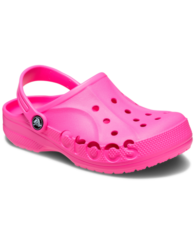 Crocs Kids' Little Girls Baya Classic Clogs From Finish Line In Electric Pink