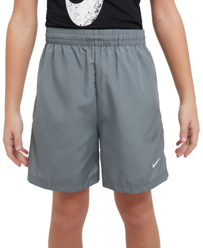 Nike Kids' Big Boys Dri-fit Multi+ Training Shorts In Smoke Grey,white