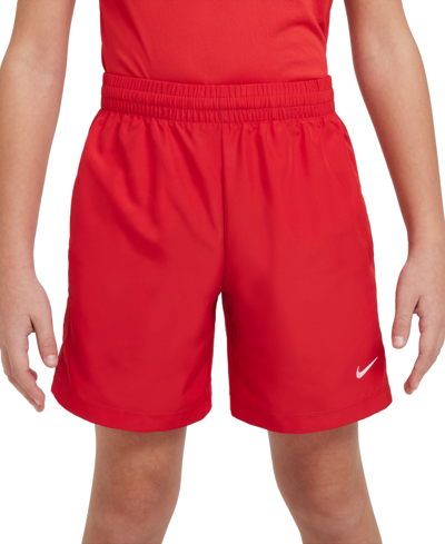 Nike Kids' Big Boys Dri-fit Multi+ Training Shorts In University Red,white