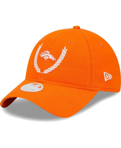 New Era Women's  Orange Denver Broncos Leaves 9twenty Adjustable Hat