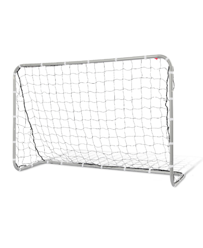 Net Playz Backyard Soccer Goal, Metal Soccer Goal, 6' X 4' In Silver