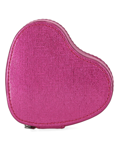 Stella & Max Heart Shaped Compact Jewelry Box In Pink