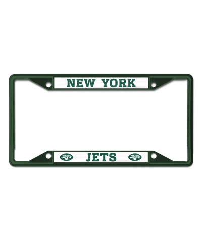 Wincraft New York Jets Chrome Color License Plate Frame In Green
