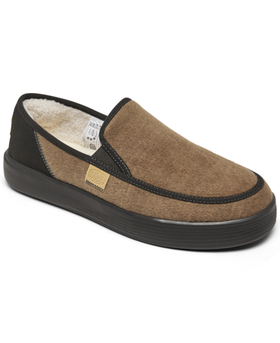 Hey Dude Men's Sunapee Warmth Casual Slip-on Moccasin Sneakers From Finish Line In Brown