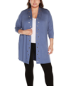 BELLDINI PLUS SIZE GROMMET-TRIM DUSTER CARDIGAN