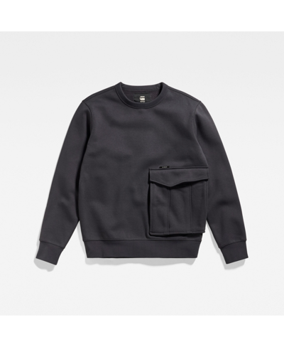 G-star Raw Crewneck Cargo Sweatshirt In Shadow