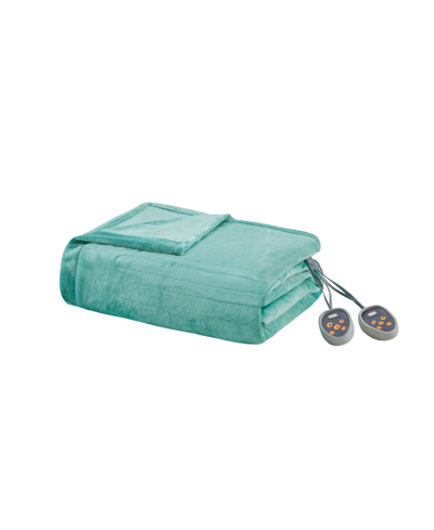 Beautyrest Plush Blanket, Queen In Aqua