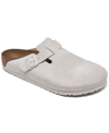 Birkenstock Boston Suede In Antique White