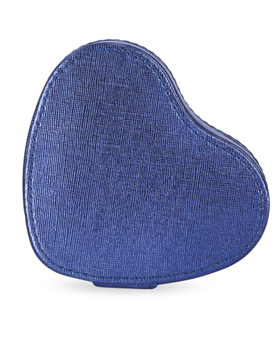 Stella & Max Heart Shaped Compact Jewelry Box In Blue