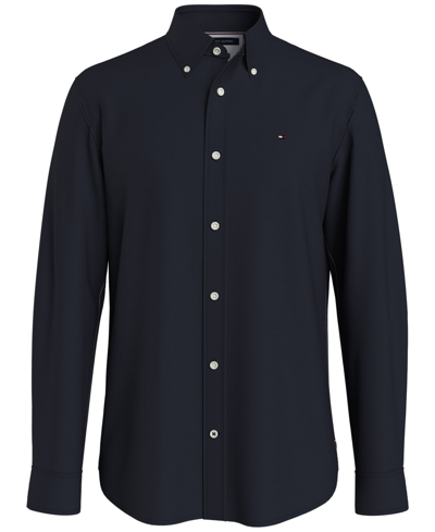 Tommy Hilfiger Men's Custom Fit New England Solid Oxford Shirt In Hillside G