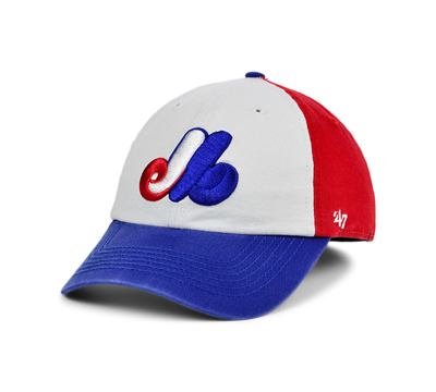 47 Brand Montreal Expos Core Clean Up Cap In Royalblue,white,red