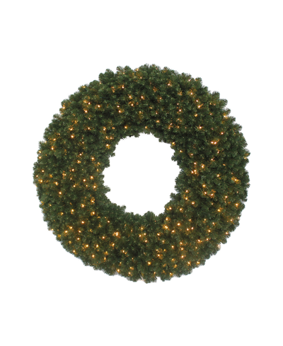 Kurt Adler 60" Pre-lit Twinkle Commercial Wreath In Green