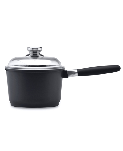 Berghoff Scala Cast Aluminum Non-stick 2.19 Quart Covered Sauce Pan In Black