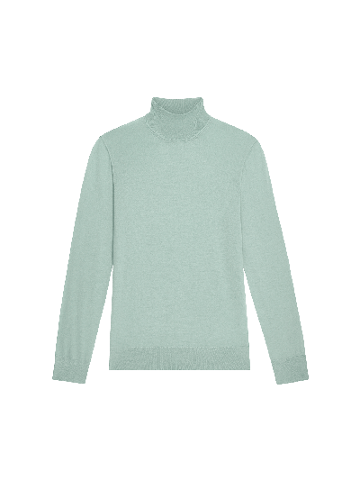 Pangaia Women's Regenerative Merino Wool Turtleneck Jumper — Eucalyptus Blue