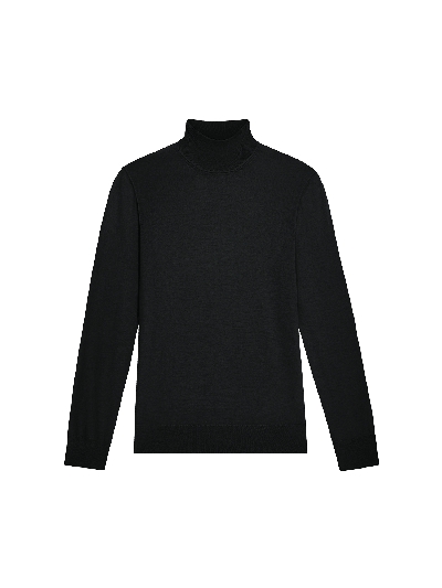 Pangaia Women's Regenerative Merino Wool Turtleneck Sweater — Black L