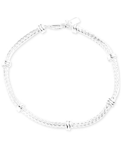 Ralph Lauren Herringbone Link Chain Bracelet In Sterling Silver