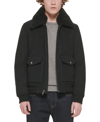 Tommy Hilfiger Men's Faux-fur-collar Bomber Jacket In Black