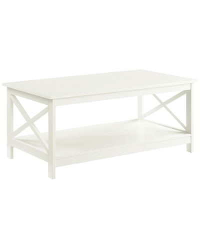 Convenience Concepts 39.5" Medium-density Fiberboard Oxford Coffee Table With Shelf In Ivory