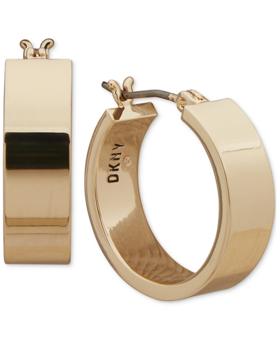 Dkny Wide Huggie Small Hoop Earrings, 0.66" In Gold