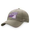 TOP OF THE WORLD MEN'S TOP OF THE WORLD KHAKI TCU HORNED FROGS SLICE ADJUSTABLE HAT
