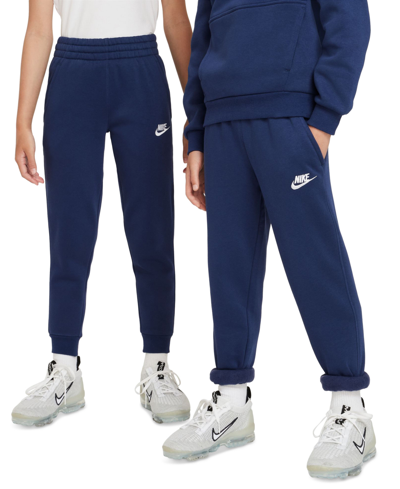 Nike Big Kids Club Fleece Jogger Pants In Midnight Navy