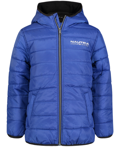 Nautica Kids' Little Boys Packable Full Zipped Jacket In Surf The Web