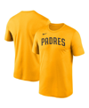 Nike Gold San Diego Padres New Legend Wordmark T-shirt In Gold