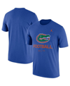 Jordan Men's Royal Florida Gators Primetime Evergreen Logo T-shirt In Heathered Royal
