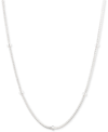 LAUREN RALPH LAUREN LAUREN RALPH LAUREN HERRINGBONE LINK RONDELLE 17" CHAIN NECKLACE IN STERLING SILVER