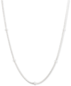 Ralph Lauren Herringbone Link Rondelle 17" Chain Necklace In Sterling Silver In Sterling Silver