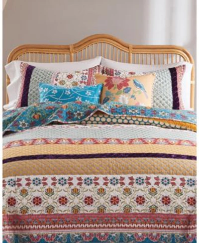 Greenland Home Fashions Thalia Bohemian Floral Quilt Sets In Multi