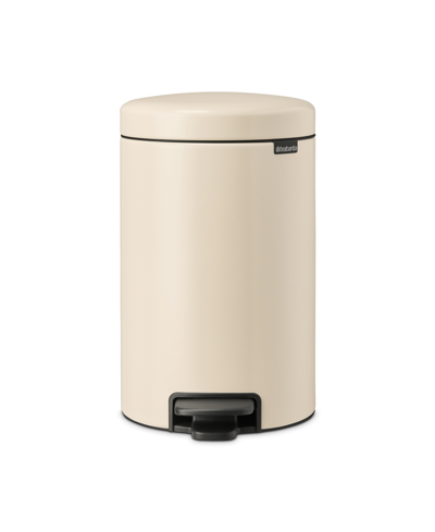 Brabantia New Icon Step On Trash Can, 3.2 Gallon, 12 Liter In Soft Beige