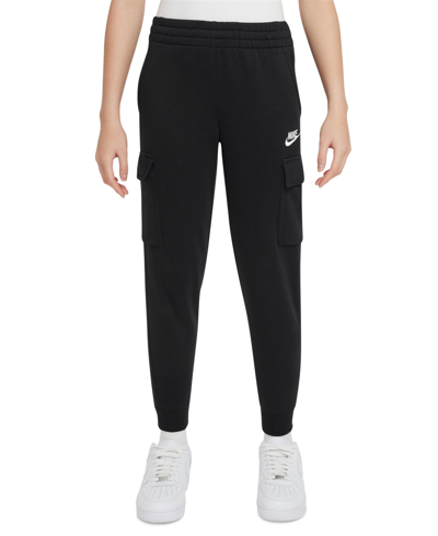 Nike Big Kids Sportswear Club Fleece Cargo Pants In Black