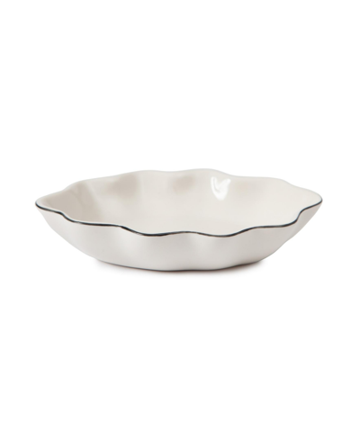 Cassadecor Mare Soap Dish In White With Black Trim