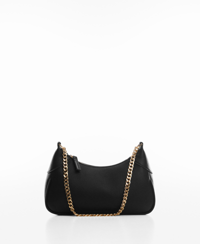 Mango Women's Chain Detail Crossbody Bag In Black