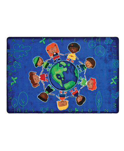 Carpets For Kids' Give The Planet A Hug Rug In Blue