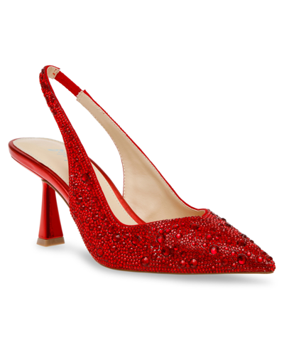 Betsey Johnson Women's Clark Slingback Evening Pumps In Red