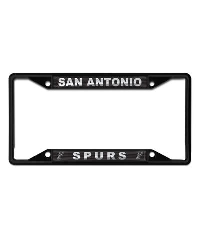 Wincraft San Antonio Spurs Chrome Color License Plate Frame In Black