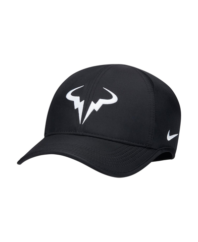 Nike Men's  Black Rafael Nadal Featherlight Club Performance Adjustable Hat