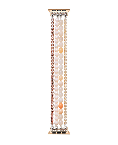 Posh Tech Demi Beaded Band For Apple Watch 44,45,46,49mm In Pink