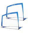 E-jet Sport Backyard Soccer Goal, Pop-up Soccer Goals, Set Of 2 In Blue