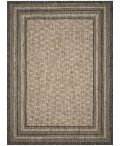 Safavieh Courtyard Cy8475 Natural And Black 8' X 11' Outdoor Area Rug