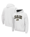 Colosseum Men's  White Colorado Buffaloes Arch And Logo 3.0 Pullover Hoodie In White