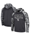 Colosseum Charcoal Washington State Cougars Oht Military Appreciation Digital Camo Pullover Hoodie In Charcoal