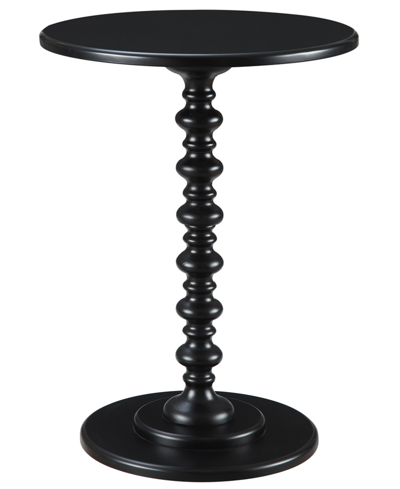 Convenience Concepts 17.75" Medium-density Fiberboard Palm Beach Spindle Table In Black