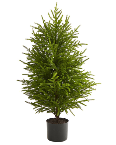 Nearly Natural 40in Norfolk Island Pine Natural Look Artificial In Green