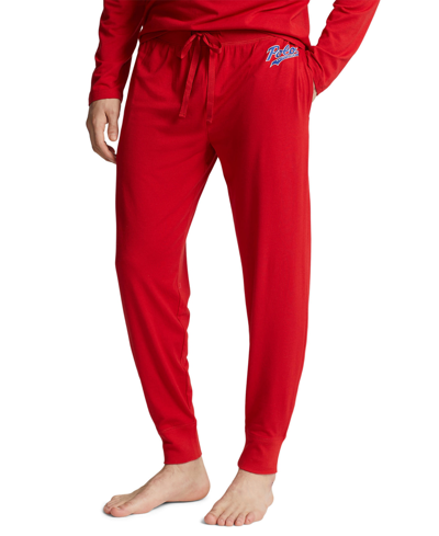 Polo Ralph Lauren Men's Sleep Jogger Pants In Red And Rugby Royal