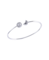 Luvmyjewelry Moon Phases Adjustable Diamond Cuff In Sterling Silver In White