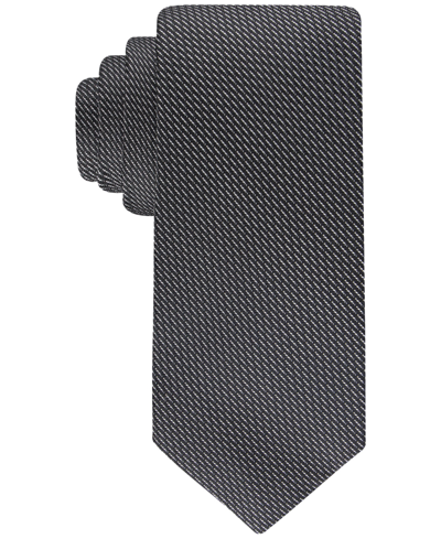 Calvin Klein Men's Textured Micro-geo Tie In Black
